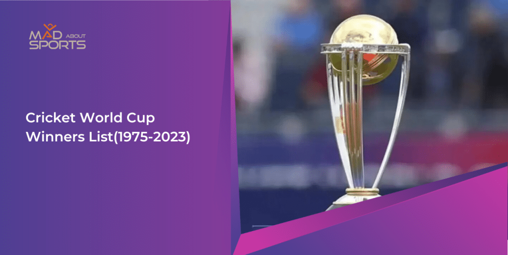 Cricket World Cup Winners List